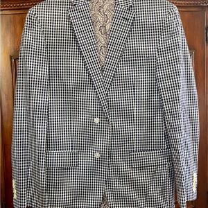 Lauren Ralph Lauren Black and White Plaid Blazer